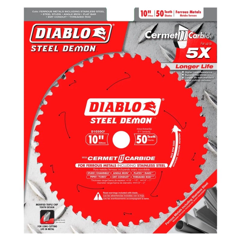 Diablo Steel Demon Cermet II Saw Blade for Medium Metal