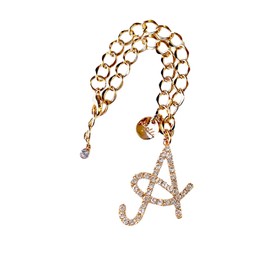 Giselle Bag Charm Initial Charm Key Chain Initial Alphabet Bagcharm Stone Glitter, Charm:A
