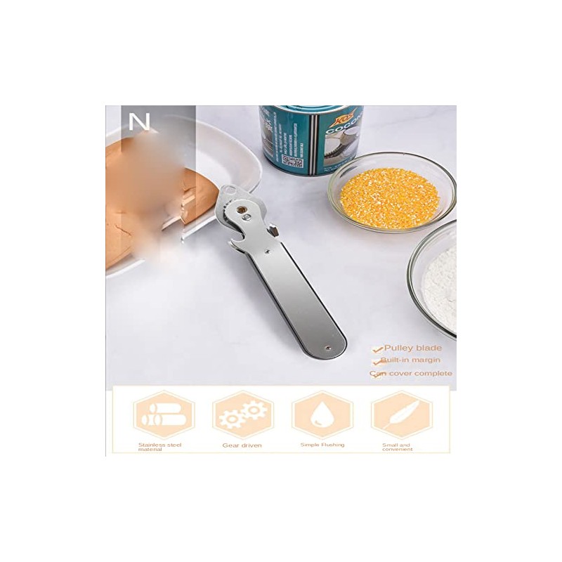 IKAAR Can Opener, Manual Can Opener, Lid Opener, Stainless Steel