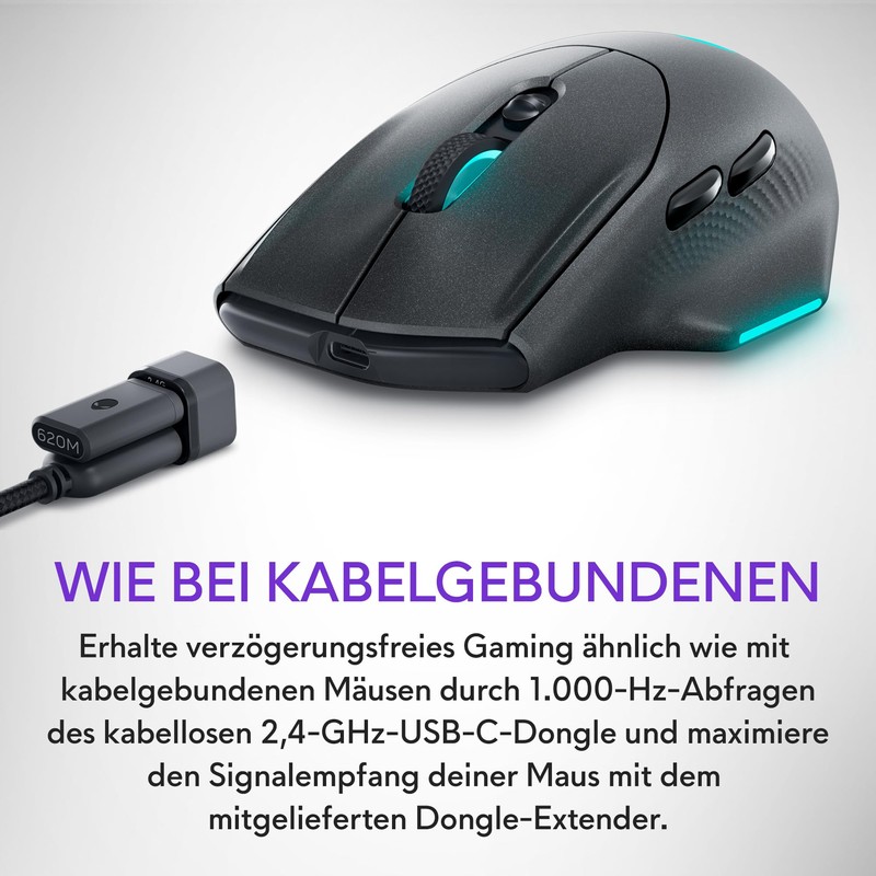 Alienware AW620M kabellose Gaming Mouse - Dark Side of The