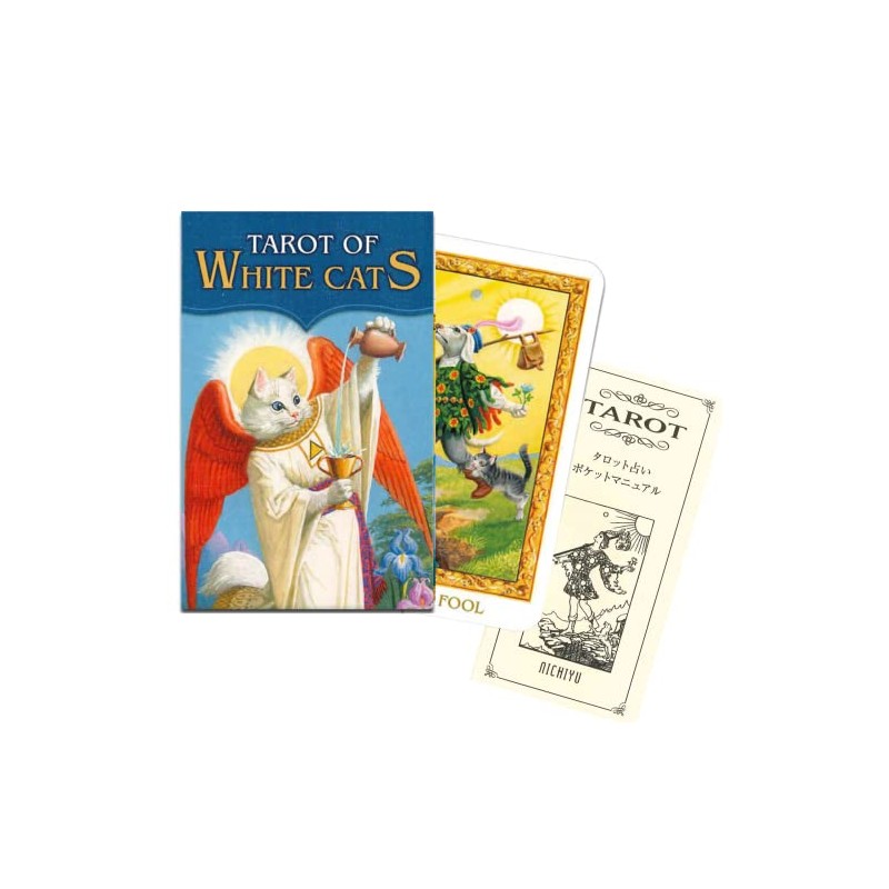 Tarot Cards, Mini Size, Divination Telling, 78 Cards, Miniature, White
