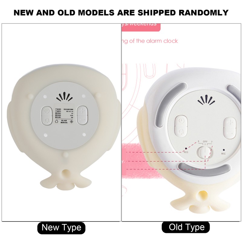 Cartoon Cute Bird Night Light Alarm Clock Silicone Touch USB