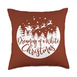 Smarty Pants Designs Dreaming of a White Christmas Holiday Throw Pillow, 18x18, Multicolor