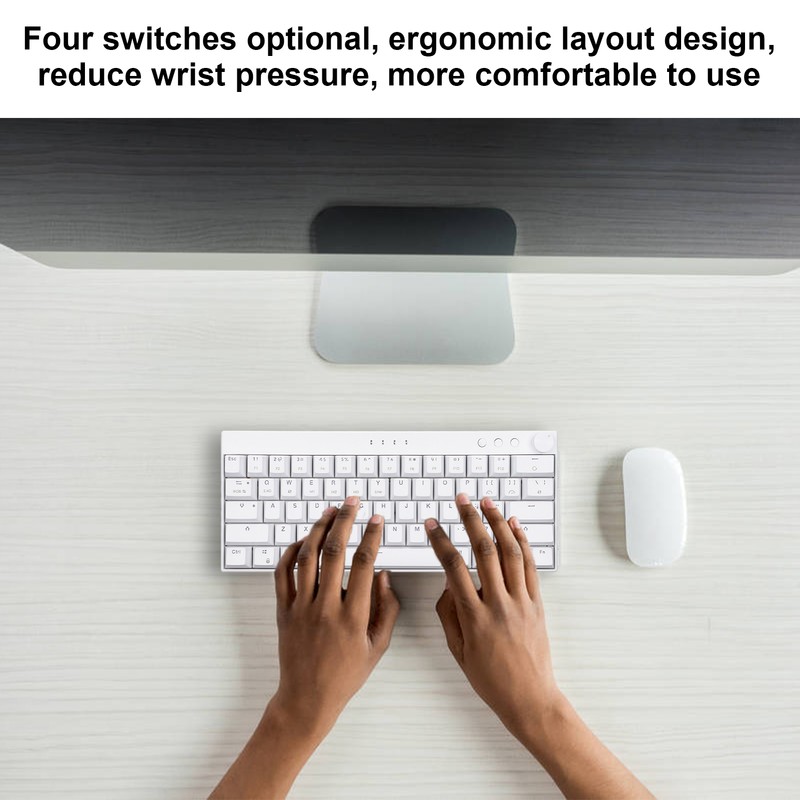 Mechanical Keyboard Three Modes 61 Keys RGB Backlight Wireless 2.4G