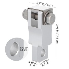 Veemoon Aluminum Clutch Pedal Extender, Trcuk Pedal Extension Car Clutch Brake and Gas Extender for Peterbilt 379 386 389 Trucks - Brake and Extensions Kit - Peterbilt Accessories Silver