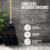 Handmade Amish Corn Broom with Wooden Handle – 57" Heavy