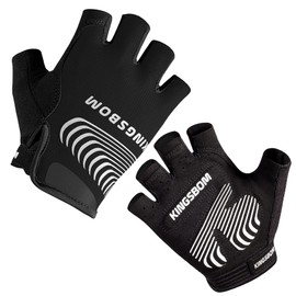 KINGSBOM Cycling Gloves, Shock-Absorbing Bike Gloves with Light Silicone Gel Pad, Breathable and Anti-Slip Bicycle Gloves for Men and Women