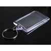 100Pcs Clear Acrylic Photo Frame Keychain, 5.5x4cm Clear Rectangle Blank
