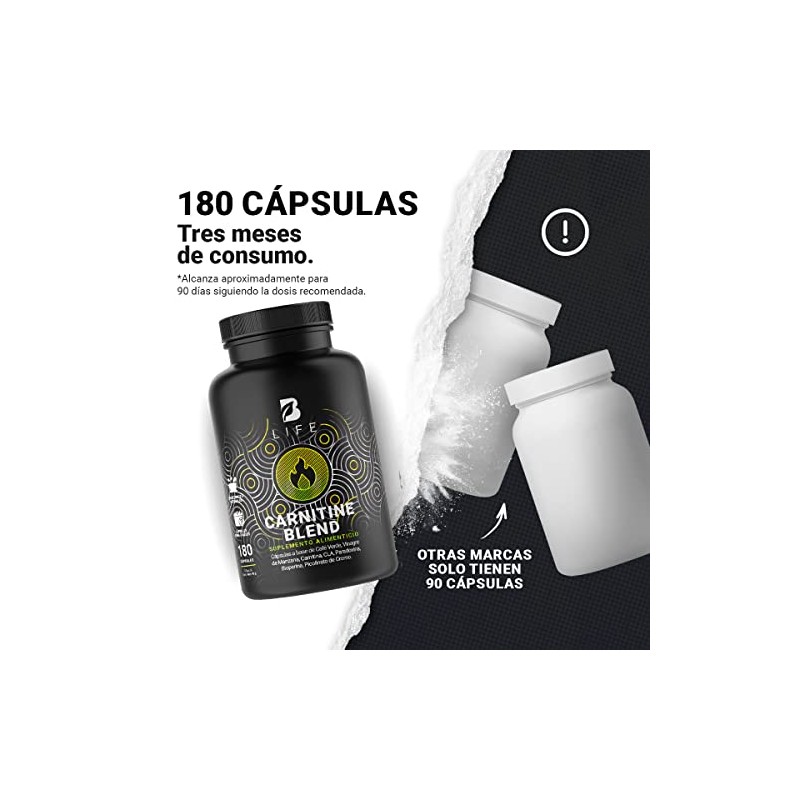 Carnitina 180 Cápsulas Café Verde Vinagre Manzana Cla Picolinato Cromo