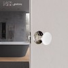 NCL White Door Knobs, Satin Nickel Keyless Door Handles, Porcelain