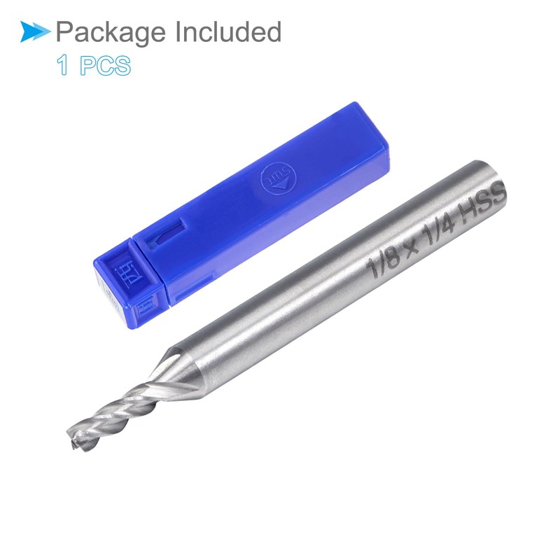 CoCud 4 Flute Spiral Milling Cutter, 1/8 Inch Diameter 12