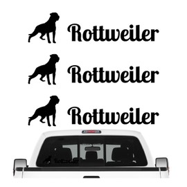 siviwonder Rottweiler Rottie Sticker Set of 3 Dog Stickers Dog Motif Dog Foil Colour Black Size 20 cm