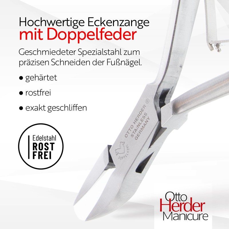 Otto Herder Manicure Nail Clippers for Hard Toenails 13 cm,