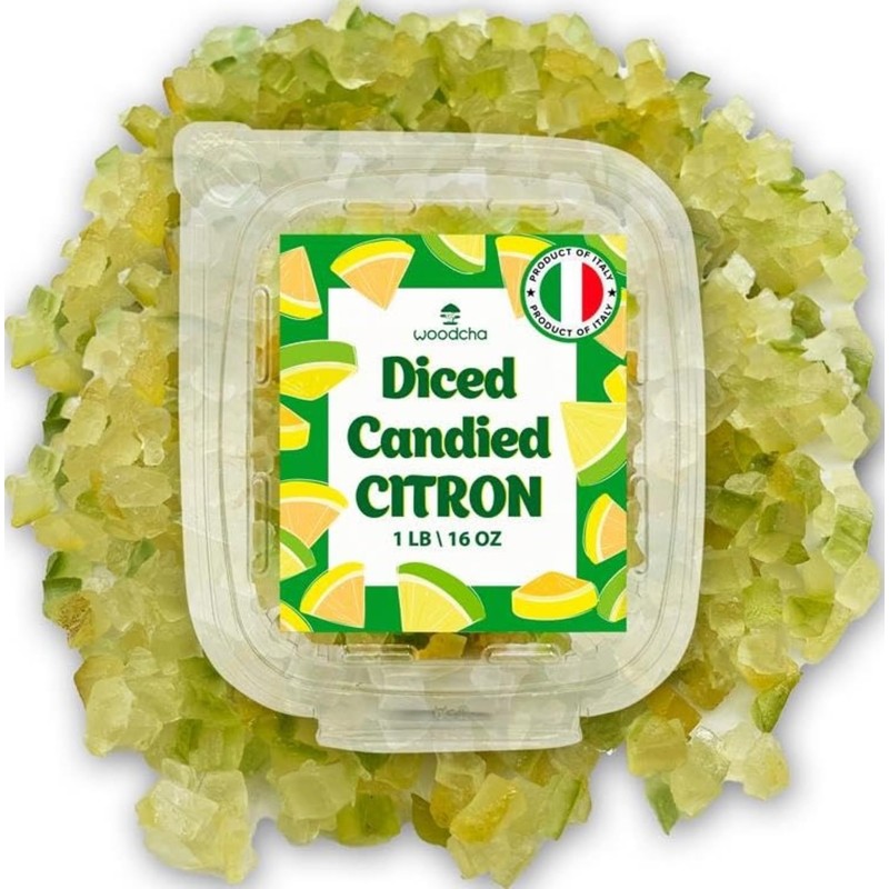 Diced Candied Citron, Glazed Citron Peel For Baking, Candied Fruit