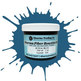 Dharma Fiber Reactive Procion Dye - #1 for Tie-Dye & Ice Dye. Vibrant, Permanent Colors Trusted Since 1969 (Teal Blue PR21, 2 oz.)