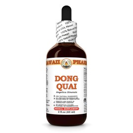 Dong Quai (Angelica Sinensis) Dry Root Tincture, Made in Hawaii, Organic Raw Materials, All Natural, Vegan, Pure Liquid Extract - 2 fl.oz