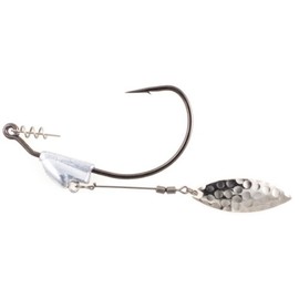 Owner American Flashy Swimmer Hook with CPS (2 Per Pack), 1/0, 1/8-Ounce,Silver