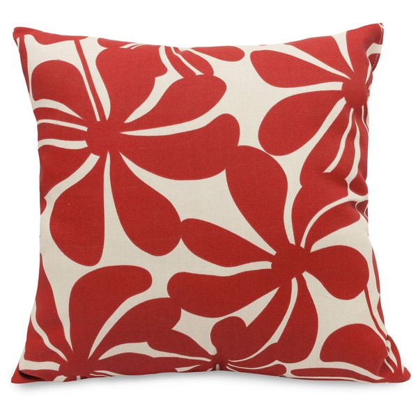 Majestic Home Goods Red Plantation Indoor / Outdoor Large Pillow 20" L x 8" W x 20" H