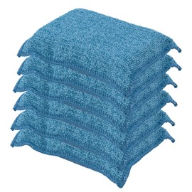 Miracle Microfiber Scrubbing Sponge, Blue Extra Scrubbing Power Sponge for Kitchen, Sink, Pot, Pan and Dish Washing, Super Absorbent and Rapid Drying, 6-Pack, Blue by Superio
