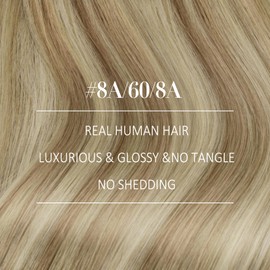 YoungSee Clip in Hair Extensions Real Human Hair Brown Balayage Clip in Extensions Light Brown with Blonde Balayage Hair Extension Clips for Women Human Hair Lace Front Extension 20Inch 7Pcs 120G