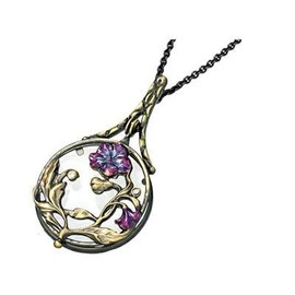 Pearl RF-21 Purple Flower Breasted Loupe Multi Japan F (-), multicolor