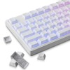 White Topographic PBT Keycaps,97 Key Caps Set Side Printed,No Tear