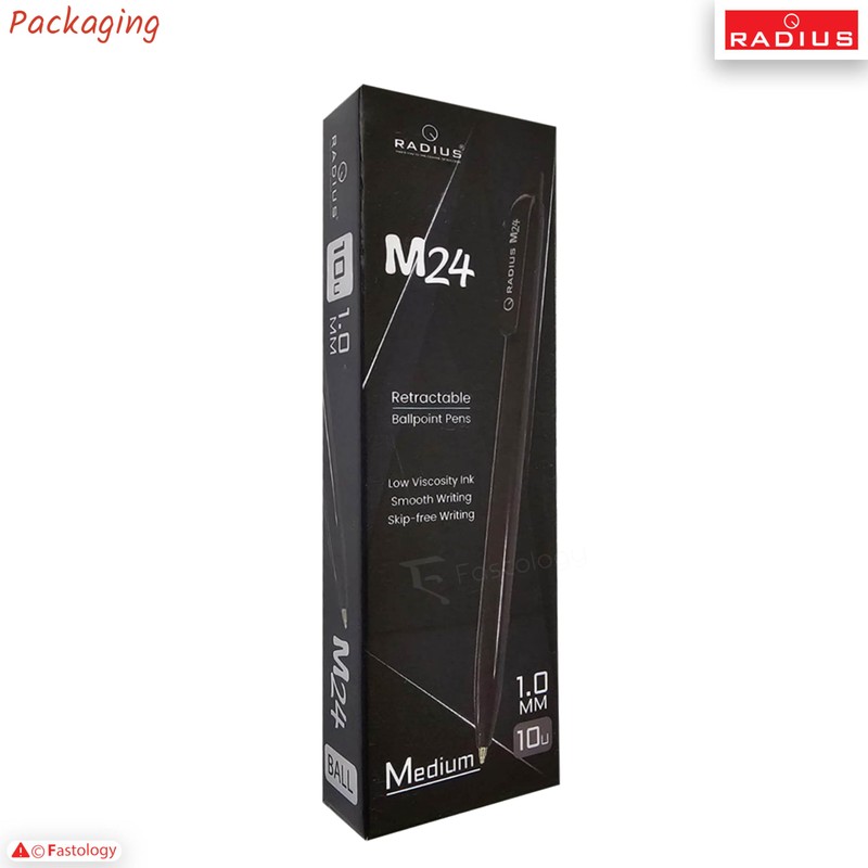 Retractable Ballpoint Pens, 1.0mm Medium Point, BLACK, Pack of 10,