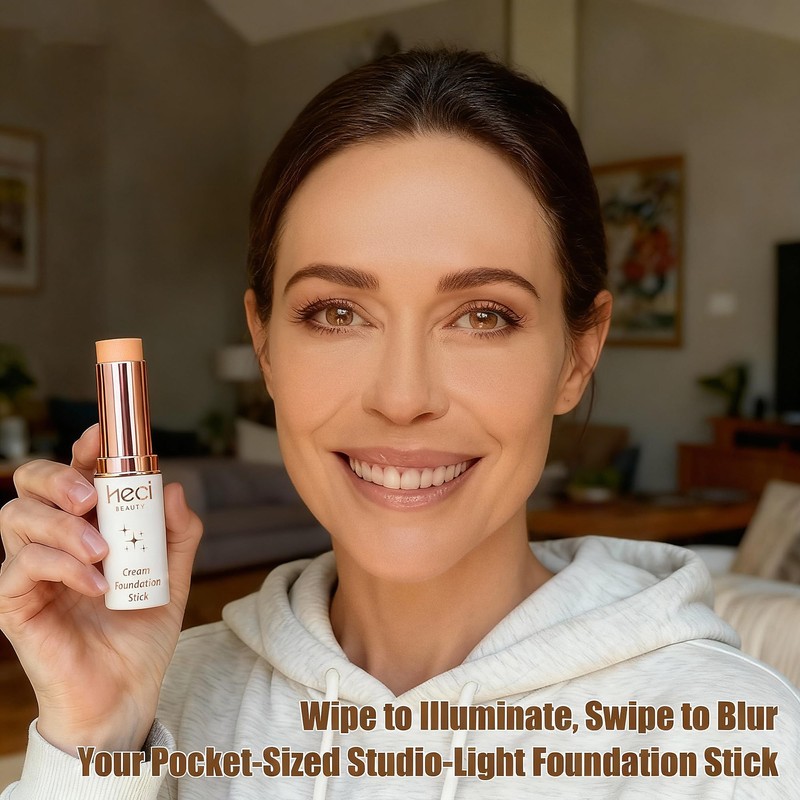 HECI BEAUTY Tinted Foundation Stick, Balm to Cream Foundation with