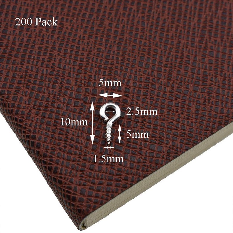Binzzo 1/3 Inch Small Screw Eyes Solidly Closed Eyelet Threads