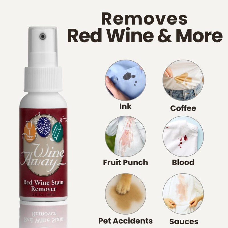 Wine Away Red Wine Stain Remover - For Clothing, Carpet,