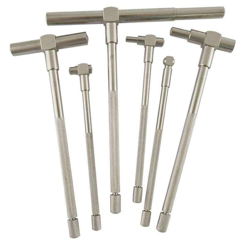 6pc Telescoping Gauge Stainless Steel Depth Bore Hole Cylinder 5/16"