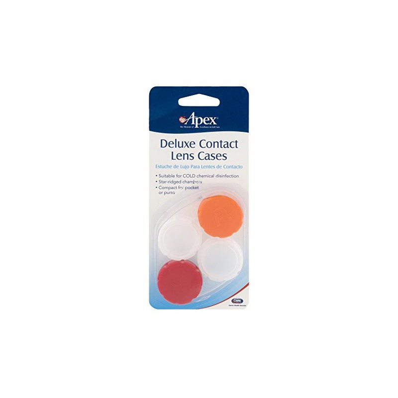 Apex Deluxe Contact Lens Cases 2 Each