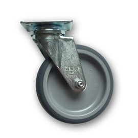 LD Lubricating Dutchman GmbH - 4 Replacement Wheels (Small, Metal, Plastic, Plate Mounted, Grey)