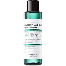 Some By Mi Tonico Facial Aha Bha Pha 30 Days Miracle 150 ML Éste tónico te ayudará a conseguir una piel más suave y radiante exfoliante facial con acido glicolico, excelente toner facial korean skincare, agua tonica, combate las bacterias causantes de acn