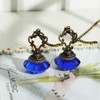 2pcs Blue Crystal Fan Pull Diamond Drop Vintage Pull Chain
