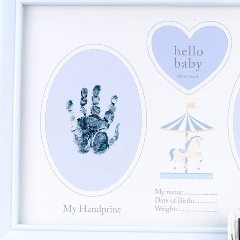Baby Hand / Footprint Photo Frame Keepsake with Ink Pad