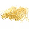 Gold Brass Head Ball Pins for Jewelry Making Supplies Nickel Free 22 gauge 50mm