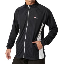 Fila 426288 Men's Plain Front Zip Color Stand UV Jacket - bk