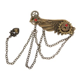 BIUDECO Punk Hair Barrettes for Girls Metal Hair Clips Steam Gear Wings for Women