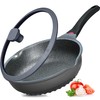 Vinchef New Handle Update 11In/5Qt Aluminum Nonstick Deep Frying Pan
