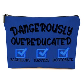 Graduation Gifts, PhD Gifts Makeup Bag, Funny Doctor Cosmetic Bag, Congrats Grad Travel Organizer Zipper Pouch PHD Graduation Gift for Women Doctorate Degree Female Her College Senior Physician