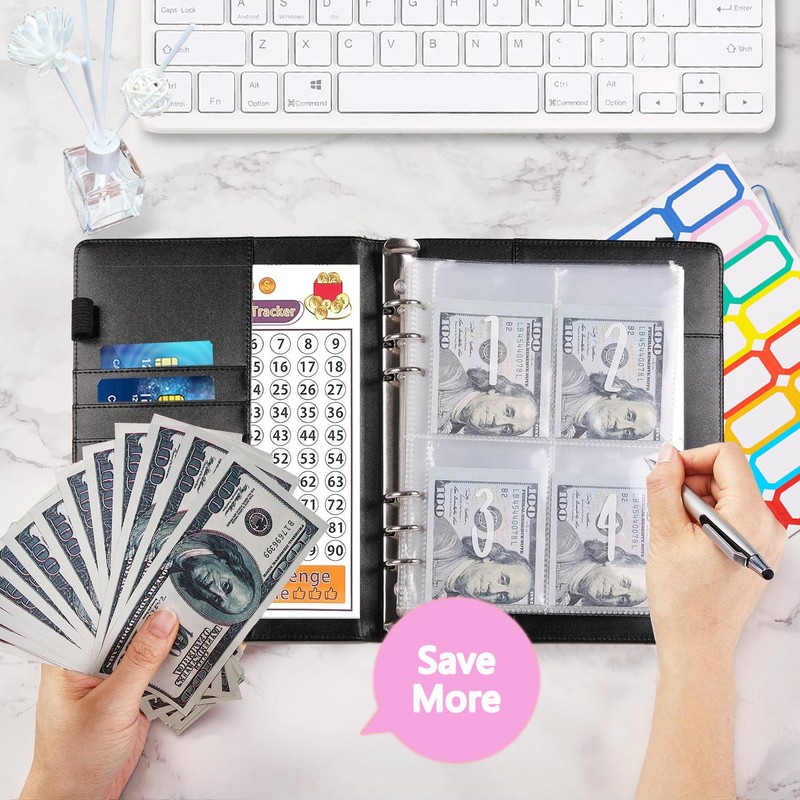 100 Envelopes Money Saving Challenge A5 Money Saving Binder with