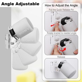 TXEsign Wall Speaker Mount for Sony SRS-XB13&XB100 Extra BASS Wireless Portable Compact Speaker, Adjustable Speaker Mount Holder Speaker Shelf Acrylic Stand for Sony Speaker (Transparent)