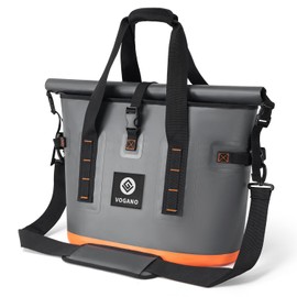 Vogano 40 Can Soft Cooler Bag - Insulated Leak-Proof Large Cooler Bag with Roll-Top Waterproof Seal | Portable Ice Chest for Camping, Beach, Travel, Picnics | 24HR Cold Retention (Dark Grey)