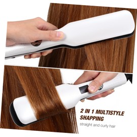 PACKOVE Hair Straightener and Curler Styling Tool for Women PTC Heating Plates Temperature Control Sleek Design US Plug for Quick Hair Styling