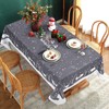 Yrendenge Christmas Tablecloth Grey Tablecloth Washable Outdoor Tablecloth Rectangular Waterproof