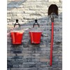 QWORK® Hose Holder Wall, Garden Hose Holder, Black, with 50