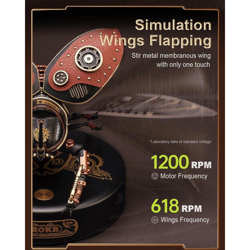 ROKR 3D Puzzles for Adults Electric Insect Metal Model Building