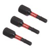 Sealey 3pc 25mm Hex 3mm Impact Power Tool Bit Set