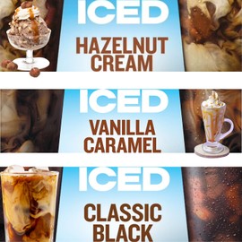 30-count K-Cup portion packs for K-Cup Brewers with Green Mountain Brew Over Ice Flavors Vanilla Caramel, Hazelnut Cream and Classic Black Variety Packaged by Brightest Place